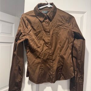 SOLD Brown Button Down Shirt